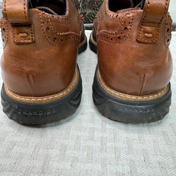Cole Haan Mens Size 12M Grand Evolution Leather Wingtip Oxford Shoes Brown - Picture 3 of 9
